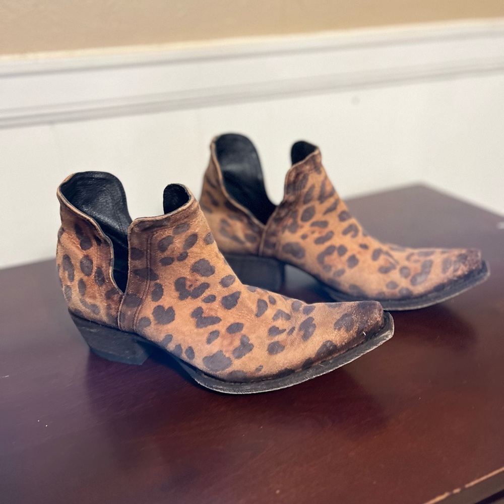 Cavenders Leopard Print Ankle Boots
